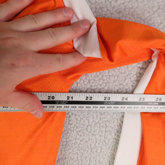 J.Lindeberg RY Mid Layer Shirt Mens Medium Lava Orange Quick Dry Stretch Golf - Picture 7 of 11
